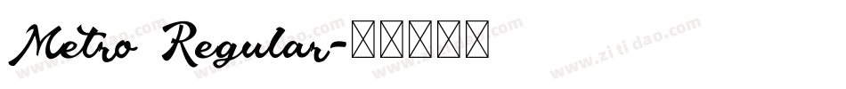 Metro Regular字体转换